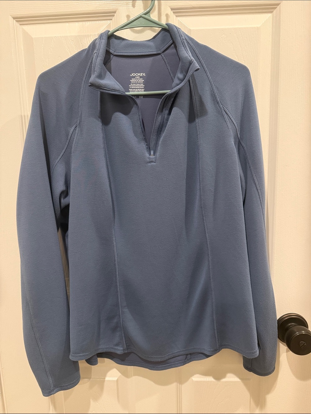 Jockey Steel Blue Half-Zip Pullover Sweater